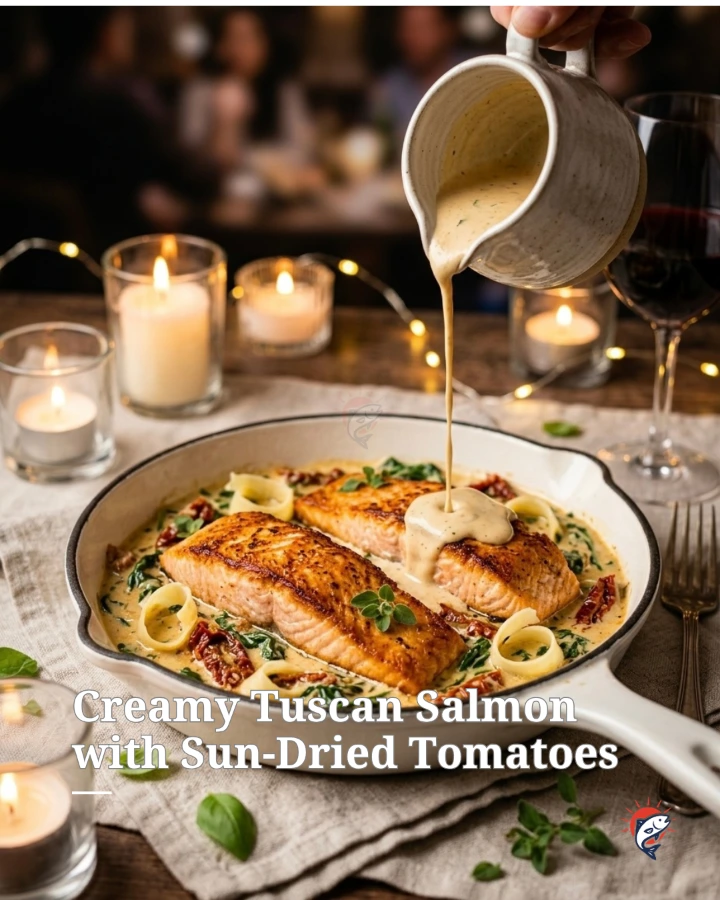 Creamy Tuscan Salmon with Sun-Dried Tomatoes