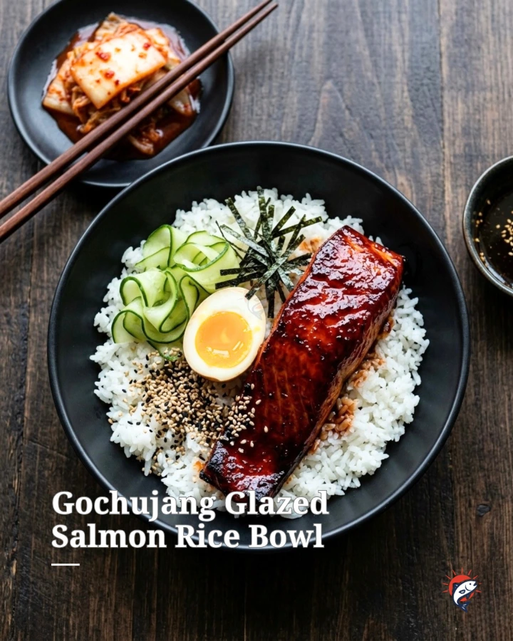 Gochujang Glazed Salmon Rice Bowl