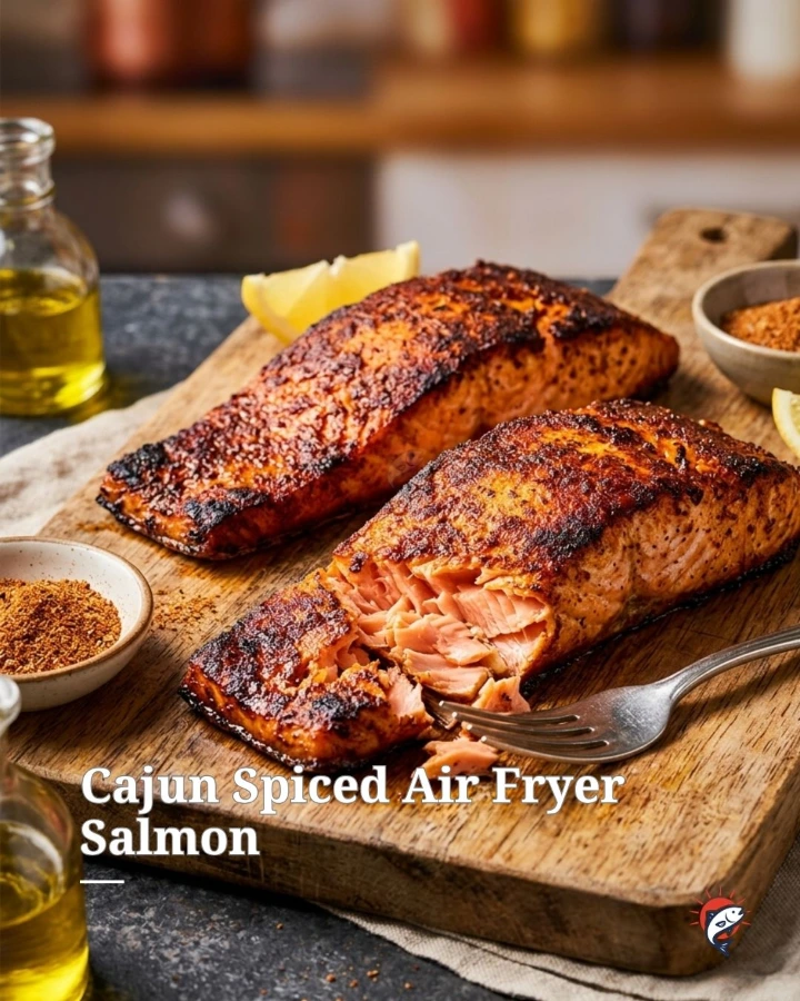 Cajun Spiced Air Fryer Salmon