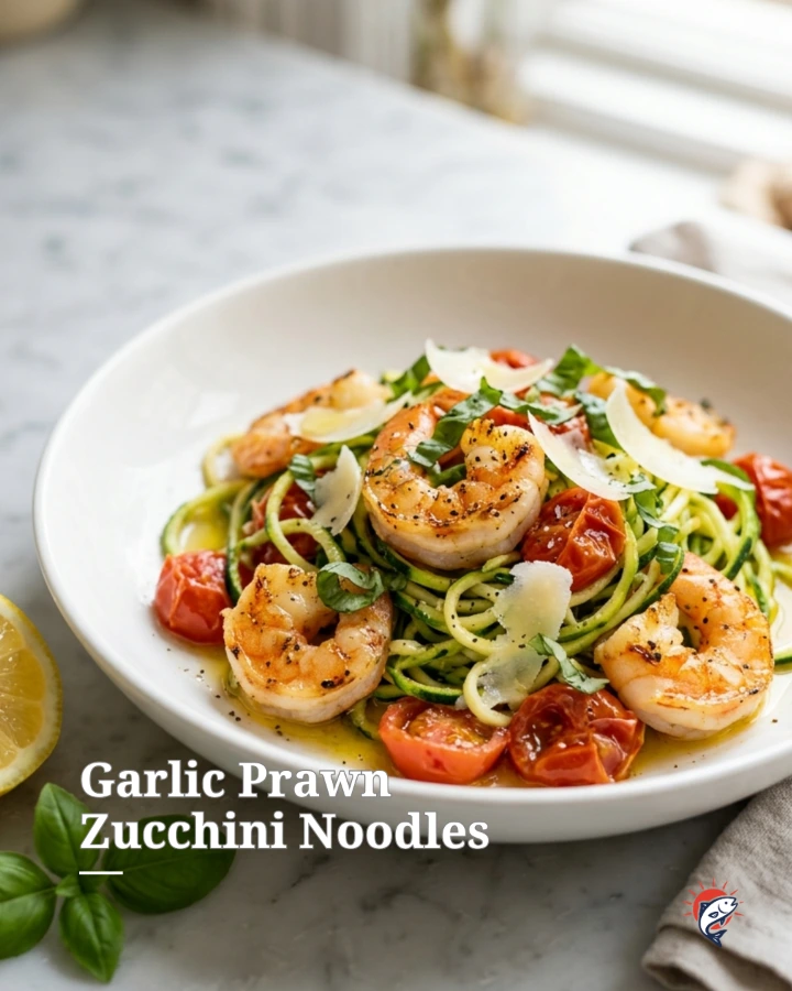 Garlic Prawn Zucchini Noodles